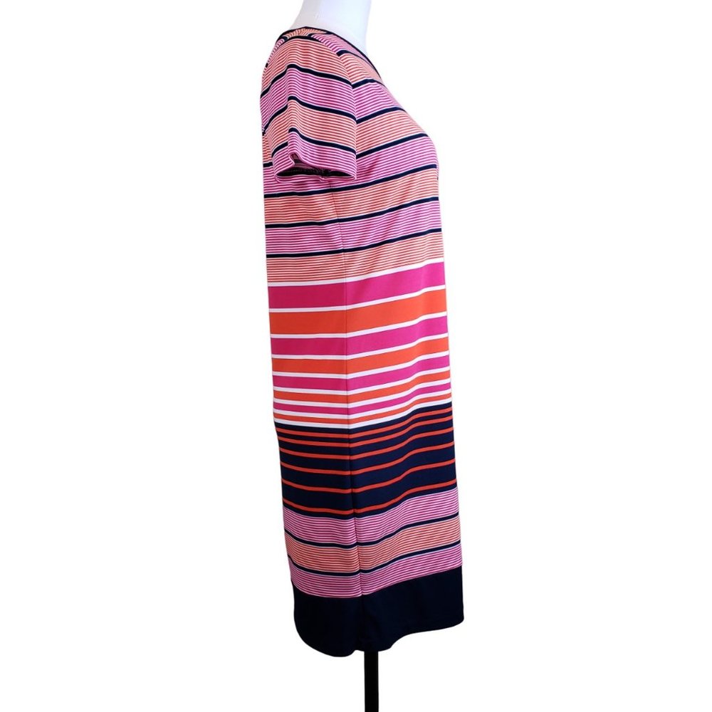 Michael Kors Stripe Shift Dress Short Sleeves, Medium EUC - Picture 4 of 7